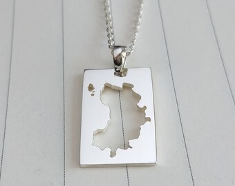 Koh Tao Island Necklace,Cutgom Koh Tao Necklace,Koh Tao Map Necklace,Any Country Necklace,Earth Day Gift,Country Necklace,Travel Necklace