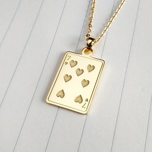 Seven of Hearts Necklace,Poker Necklace,Jack of Hearts Necklace,Queen of Hearts Necklace,King of Hearts Necklace,Ace of Hearts Necklace
