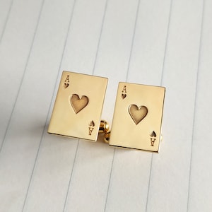 Gemelli Asso di Cuori, Gemelli Asso di Fiori, Gemelli Joker, Gemelli Poker Personalizzati, Gemelli Carte da Gioco, Gemelli Asso di Picche