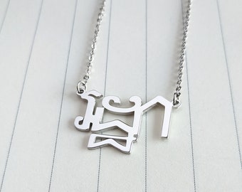 Cambodian Name Necklace,Khmer Name Necklace,Khmer Necklace,Cambodian Necklace,Personalized Cambodian Alphabet Necklace,Cambodian Jewelry