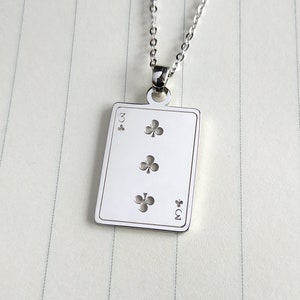 Three of Clubs Necklace,Six of Clubs Necklace,Five of Hearts Necklace,Ace of Diamonds Necklace,Jack of Diamonds Necklace,King of Hearts Gift