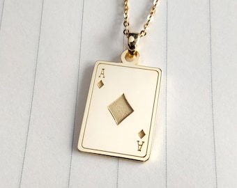 Ace of Diamonds Necklace,Ten of Hearts Necklace,Three of Clubs Necklace,Six of Clubs Necklace,Five of Hearts Necklace,King of Hearts Gift
