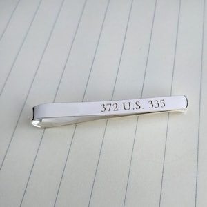 Serial Number Tie Clip,Bible Verse Tie Clip,Engraved Bible Verse Jewelry,Faith Tie Clip,Custom Scripture Tie Clip,Psalm 127:3-5