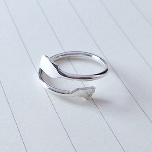 Silver Any States Ring,Personalized Two States Ring,Best Friend Ring,Double States Ring,Custom Country or States Ring,Long Distance Gift