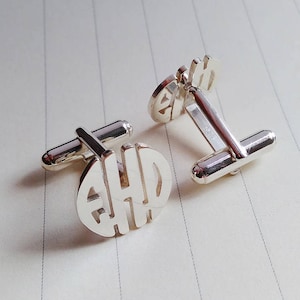 Abotoaduras com iniciais de monograma, abotoaduras de casamento, abotoaduras personalizadas com monograma circular, abotoaduras de casamento para noivos, abotoaduras para presente de noiva para noivos