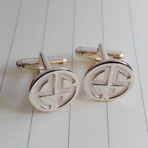 Abotoaduras personalizadas, abotoaduras de casamento, abotoaduras com monograma de duas letras, abotoaduras de noivo, presente de noiva para o noivo, abotoaduras para o pai da noiva
