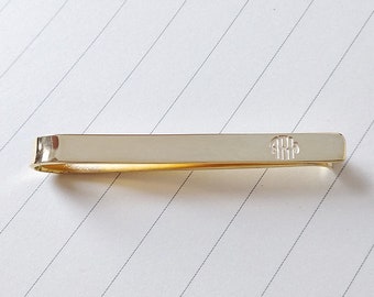 Custom Groomsmen Tie Clip,Monogram Tie Clip,monogram Tie Tack,Personalized Wedding tie clip For Groom,Engraved Tie Clip,Father's Day Gift