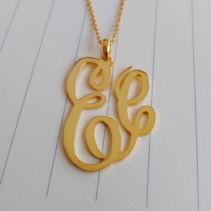 Personalized Monogram Necklace,2 Initial Monogram Necklace,Gold Monogram Necklace,Personalized Monogram Necklace,Custom Jewelry