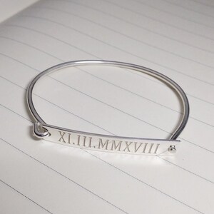 Roman Numeral Bracelet,Coordinate Bar Bracelet,Personalized Bar Bracelet,Engraved Bar Bracelet,Personalized Bridesmaid,Personalized Bracelet