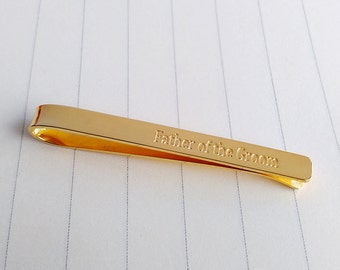 Father of the Groom Tie Clip,Father of the Bride Tie Clip,Groom Gift from Bride,Wedding Tie Clip,Custom Groomsmen tie clip,Father's Day Gift