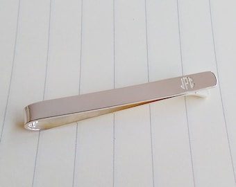 Three Letters Monogram Tie Clip,Wedding Tie Clip,Groom Tie Bar Clip,Personalized Wedding tie clip For Groom,Monogram Tie Tack,Best Gift