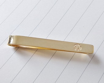 Custom Groomsmen Tie Clip,Monogram Tie Bar Clip,Personalized Wedding Tie Clip,Engraved Tie Clip For Groom,Bestman Tie Clip,Father's Day Gift