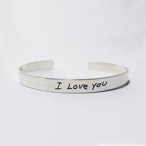 Handwriting Cuff Bangle,Signature Cuff Bangle,Personalized Open Cuff Bracelet,Real Handwritten Bracelet,Christmas Gift,Christmas Gift
