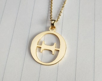 Collier thêta, collier delta, collier Phi, collier Lambda, collier Alpha, collier Zeta, collier grec personnalisé, collier grec personnalisé