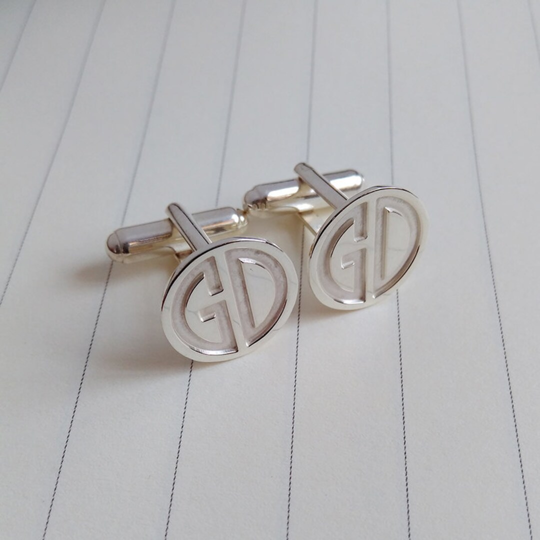 Wedding Cufflinks,two Letter Monogram Cufflinks,groom Cufflinks ...