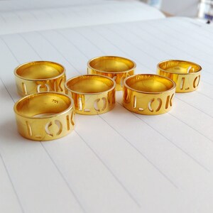Gold Modern Letters Ring,Personalized Band Ring,Silver Monogram Ring,Any Initial Ring,3 Initial Monogram Ring,Engraved Ring,Christmas Gift