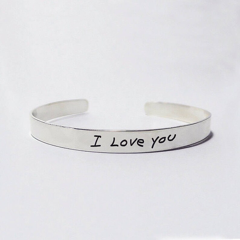 Handwriting Cuff Bracelet Rose Gold,Signature Cuff Bangle,Personalized Open Cuff Bracelet,Handwritten Bracelet,Christmas Gift,Christmas Gift