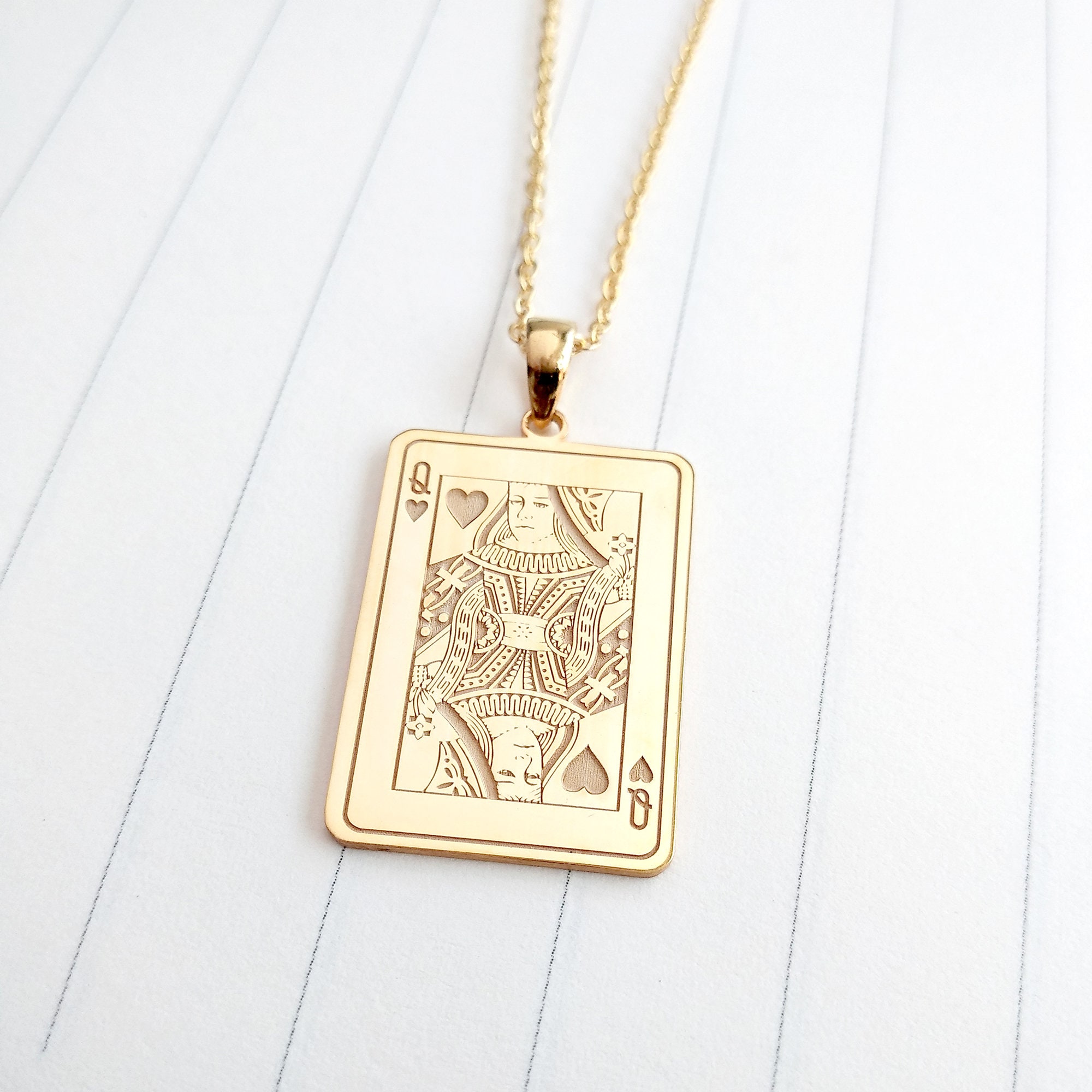 Three of Clubs Necklace,six of Clubs Necklace,five of Hearts