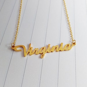 Personalize Name Necklace,Gold Name Necklace,Carrie Name Necklace,Personalize Custom any Name Necklace,Celebrity Carrie Necklace