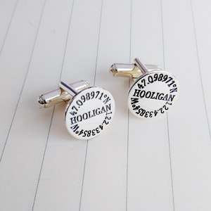 Personalized Wedding Cufflinks,Engraved Coordinates Cufflinks,Latitude longitude Wedding Cufflinks,Engraved Coordinate Cufflinks for Groom
