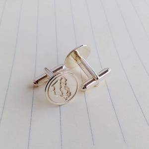 Sweden and Illinois state Cufflinks,IL State Cufflinks,Sweden Cufflinks,Any Country or Stste Cufflinks,Custom State Cufflink,Christmas Gifts