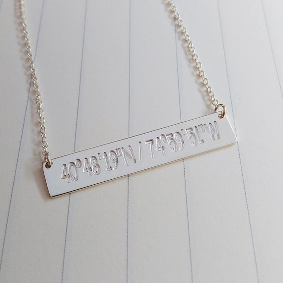 Coordinate bar necklace sale