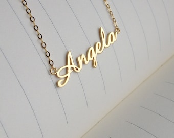 Gold Name Necklace,Custom Carrie Name Necklace,Personalize it with any Name