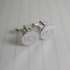 Silver Engraved Cufflinks,Wedding Cufflinks,Silver Men CuffLinks,Personalised Cufflinks,Groom Wedding Gift,Gift for Fathers Day