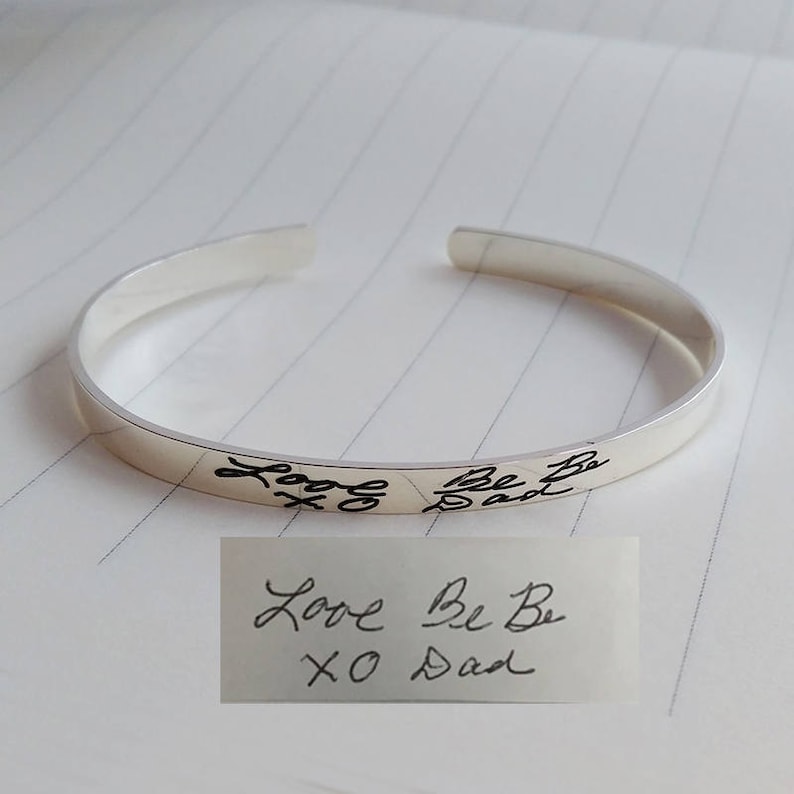 Handwriting Cuff Bracelet Rose Gold,Signature Cuff Bangle,Personalized Open Cuff Bracelet,Handwritten Bracelet,Christmas Gift,Christmas Gift