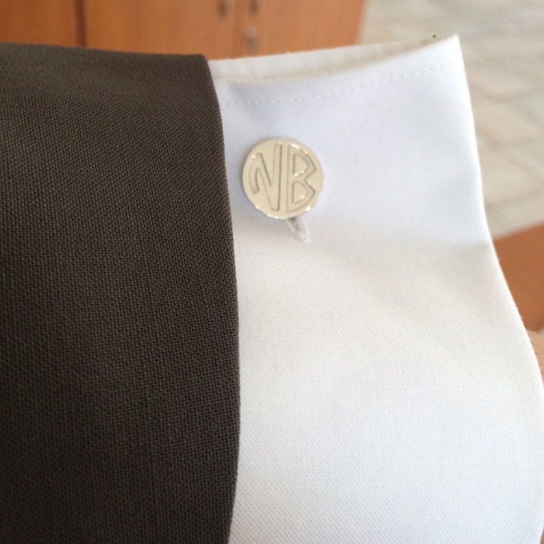 Two Letter Monogram Cufflinks,Wedding Cufflinks,Groom Cufflinks,Personalized Cufflinks,Engraved Cufflinks,Groom Gift from Bride image 6