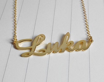 Personalize Carrie Name Necklace,Custom Any Name Necklace,Gold Name Necklace,Celebrity Carrie Necklace,Custom Jewelry