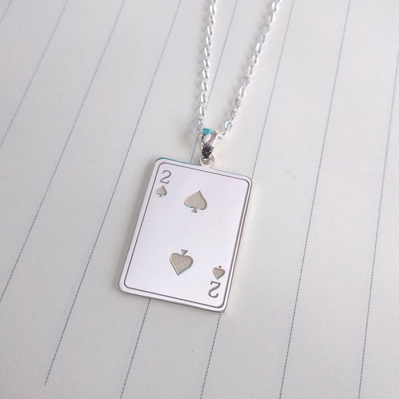 Collana Di Carte Da Poker In Acciaio Inossidabile, Catena Pendente Asso - Foto 5