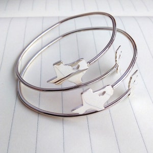Silver Arm Band,Personalized state Charm Bracelet,Two States Bangle Bracelet,Bracelet,Two States Bracelet,Gold State Bracelet,Christmas Gift