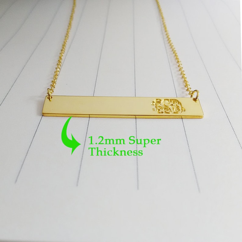 Signature Bar Necklace,Handwritting Bar Necklace,Engraved Bar Name Necklace,Custom Handwritting Necklace