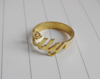 Gold Name Ring,Any Initial Ring,Personalized Name Ring,Fashion Name Ring,Custom Initial Ring,Custom Name Ring