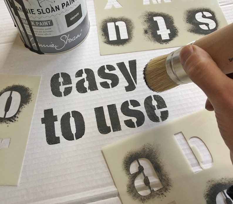 Big LETTER STENCILS 70mm ALPHABET Capital Letters / 0-9 - Etsy