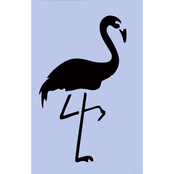 Flamingo stencil A4 8' x 11.5' Bird Stencil for Etsy