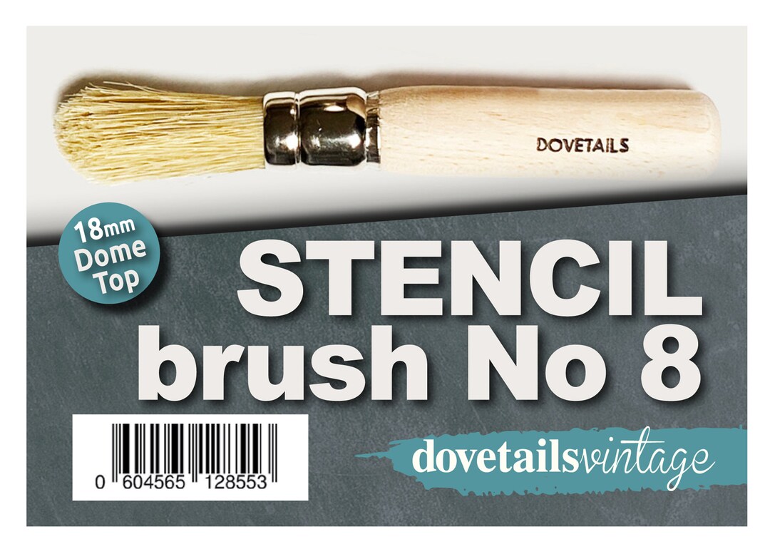Stencil Brush Size 8 12mm about 1/2 Inch Also Works as an Ideal Small