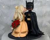 Batman and Belle Wedding Cake Topper Figurine