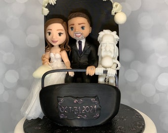 Ghost Wedding Cake Topper Figurine