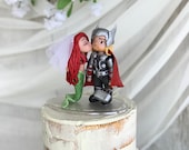 Ariel and Thor Hand Crafted Wedding Cake Topper