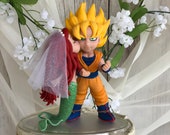 Ariel Little Mermaid and Goku Hand Crafted Wedding Cake Topper