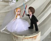 Star Wars Hand Crafted Wedding Cake Topper