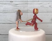 Wonder Woman Lassoing Running Iron Man
