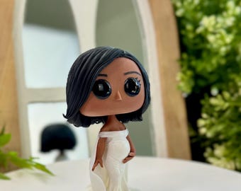 Miniaturowa Funko Pop z okazji baby shower w ciąży, spersonalizowana ozdoba na tort Pop
