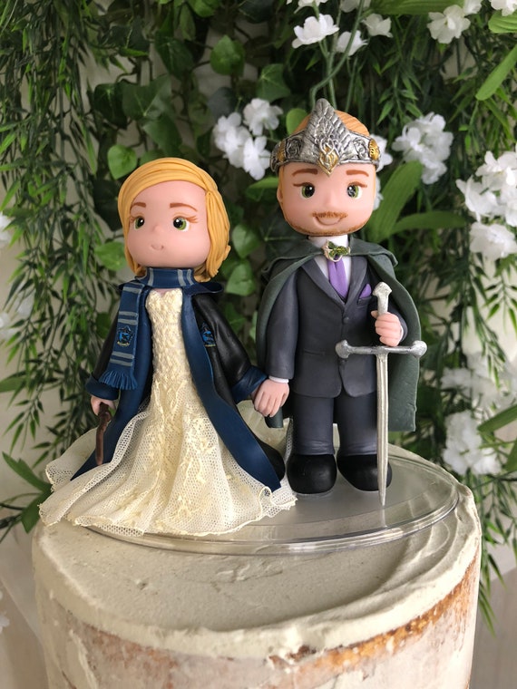 Aragorn And Ravenclaw Wedding Cake Topper Figurine Etsy
