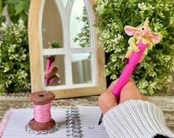 Handmade Mice Figurine Pen – Fairytale Desk Decor