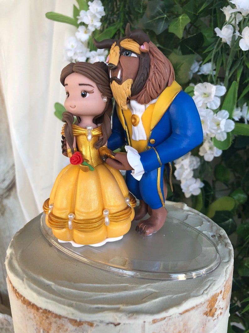 Beauty and The Beast Wedding Cake Topper Figurine Etsy