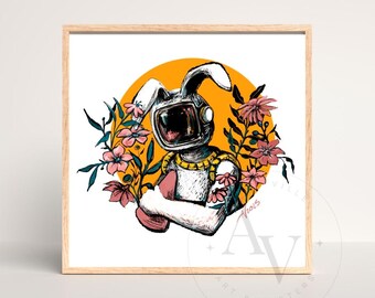 ART Poster zum Ausdrucken (Digitaler Download) - Oranger Kreis