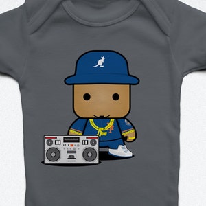 Onesie - I&#39;m on my Radio - Old school, rapper and hip-hop character baby infant bodysuits